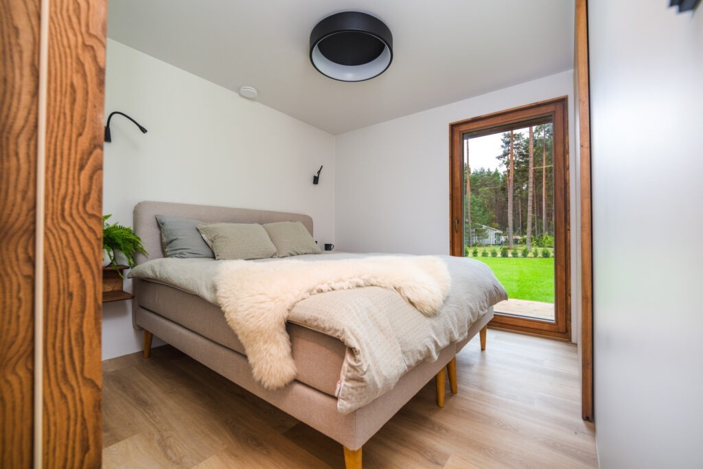 King size bed photo taken of the bed room