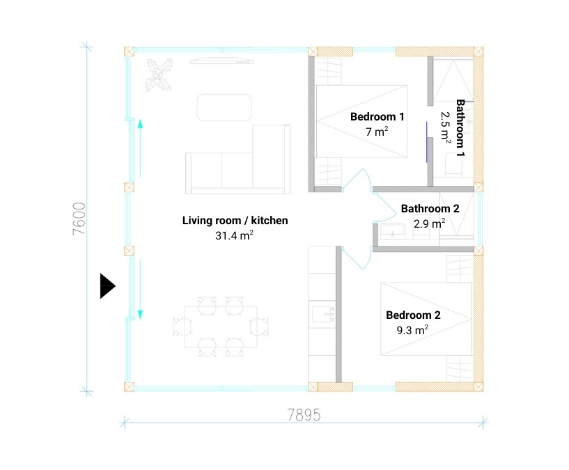 ODYL 60 2 bedroom 2 bathroom